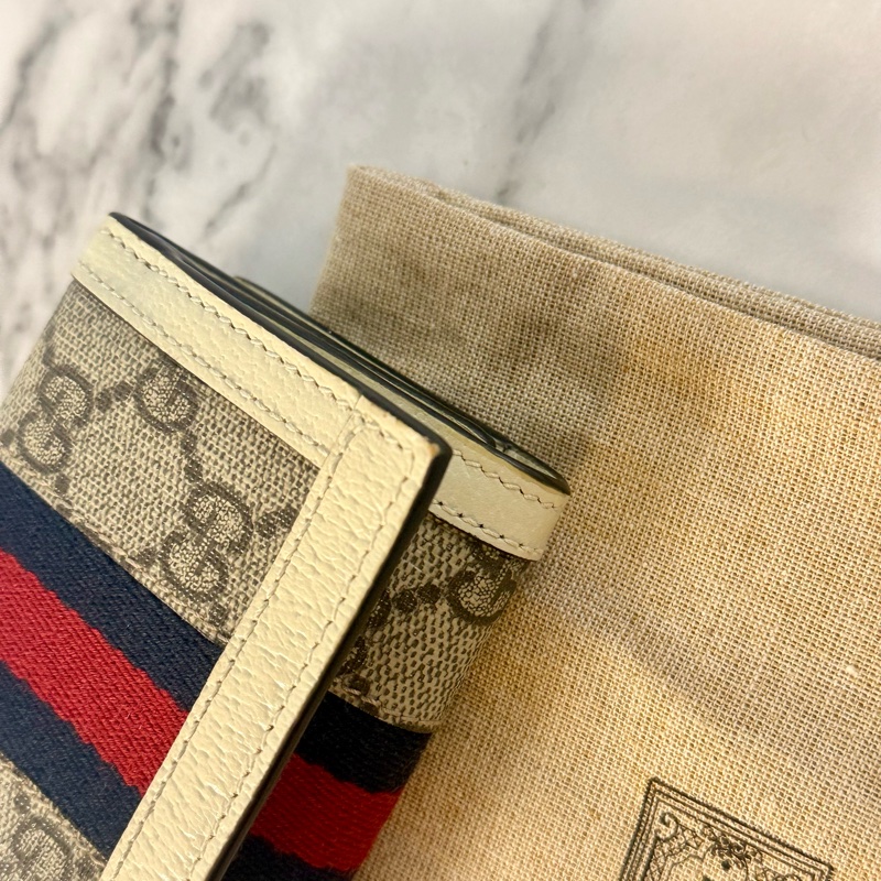 ✔️ GUCCI Ophidia GG Supreme 帆布三折短夾-8