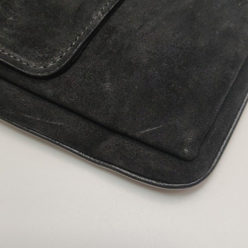 Gucci Arli 牛皮翻毛皮雙G標誌斜挎單肩包-13