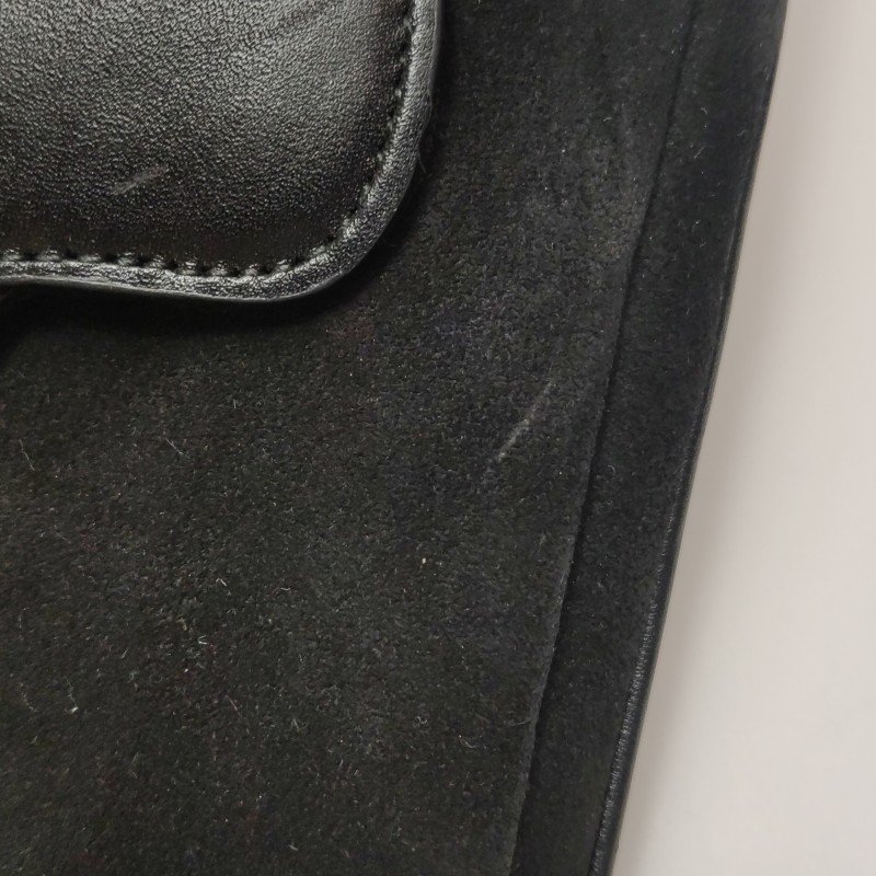 Gucci Arli 牛皮翻毛皮雙G標誌斜挎單肩包-16