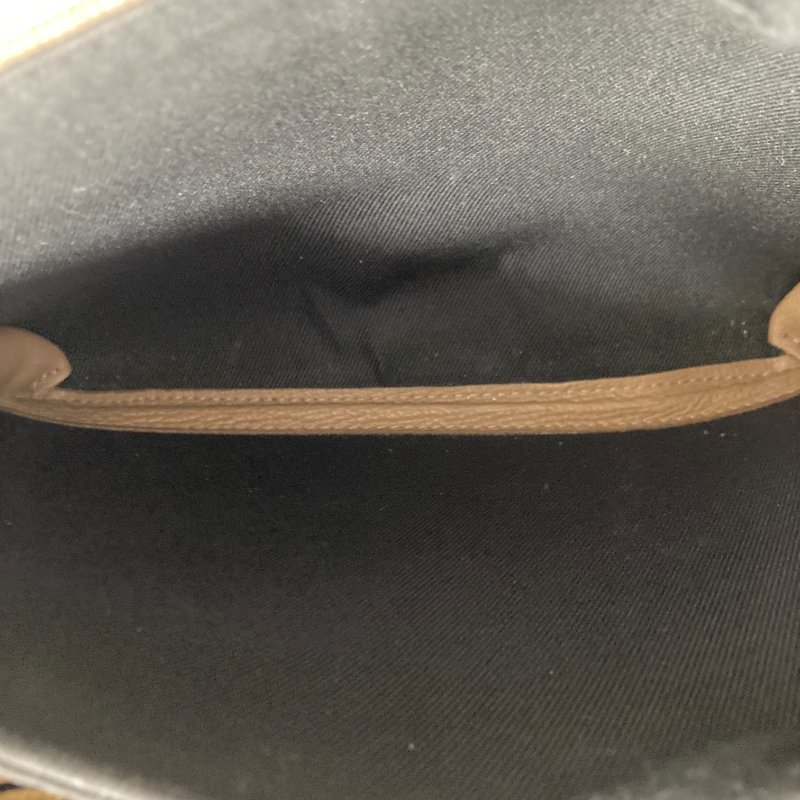 BURBERRY 巴寶莉 Small Macken 棉麻 牛皮 肩背包 棕色格紋 金釦-7