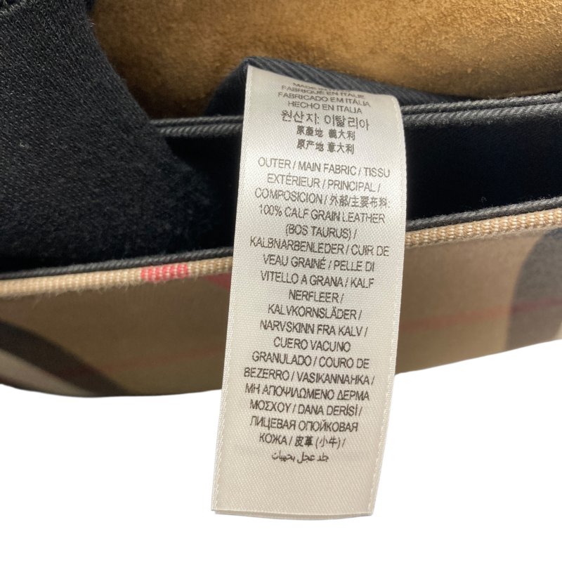 BURBERRY 巴寶莉 Small Macken 棉麻 牛皮 肩背包 棕色格紋 金釦-9