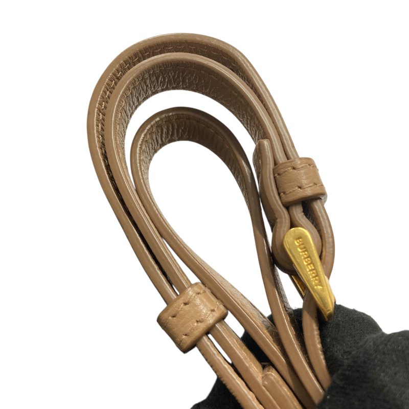 BURBERRY 巴寶莉 Small Macken 棉麻 牛皮 肩背包 棕色格紋 金釦-22