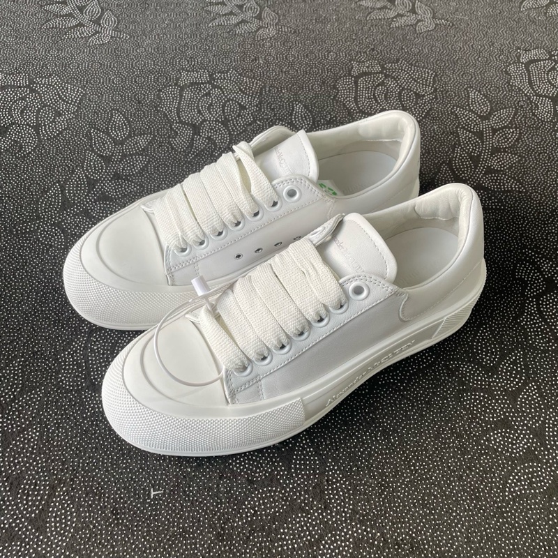 99新 02011 麥昆純白皮面小白鞋38碼無盒，成色充新穿一次-0