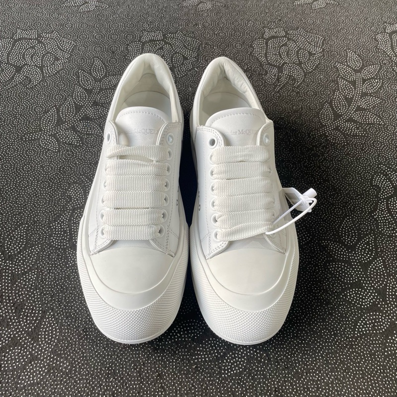 99新 02011 麥昆純白皮面小白鞋38碼無盒，成色充新穿一次-1