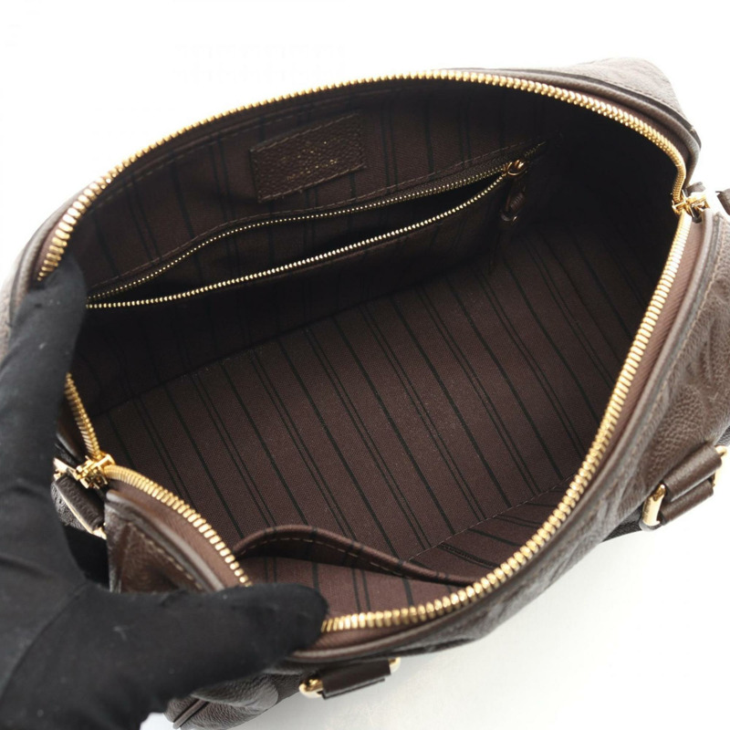路易威登 Speedy Bandouliere 25 手提包，皮革，Monogram Empreinte 印花，女士，棕色，M40761-2