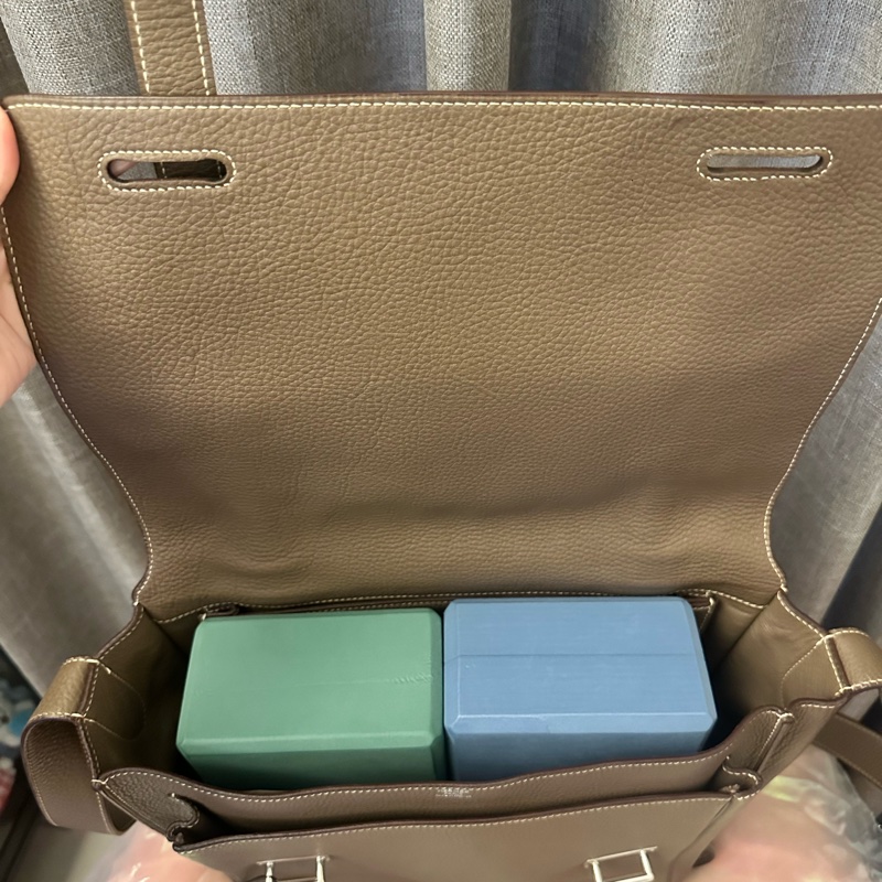 Hermes Steve34大象灰 經典雙扣Bag 罕見五角🌟🌟刻印-9