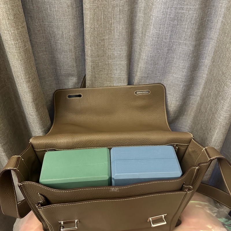 Hermes Steve34大象灰 經典雙扣Bag 罕見五角🌟🌟刻印-10