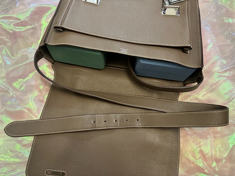 Hermes Steve34大象灰 經典雙扣Bag 罕見五角🌟🌟刻印-40