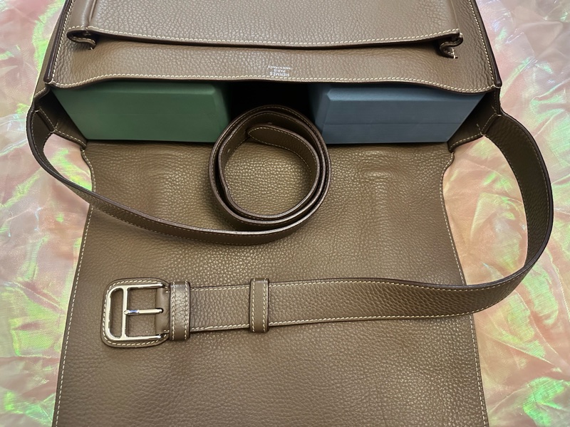 Hermes Steve34大象灰 經典雙扣Bag 罕見五角🌟🌟刻印-41