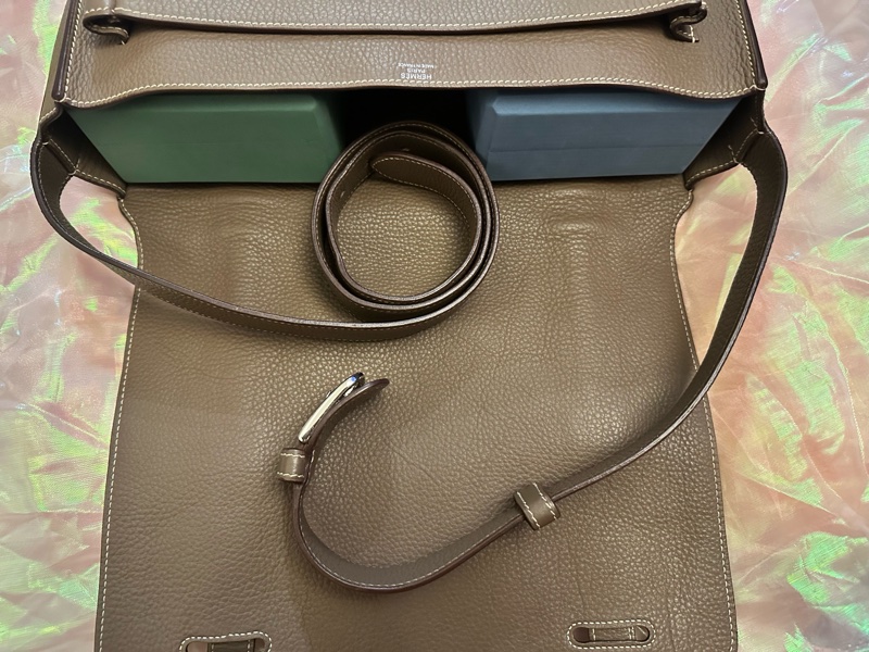 Hermes Steve34大象灰 經典雙扣Bag 罕見五角🌟🌟刻印-42