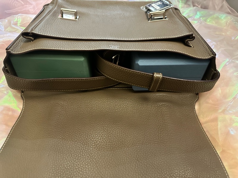 Hermes Steve34大象灰 經典雙扣Bag 罕見五角🌟🌟刻印-46