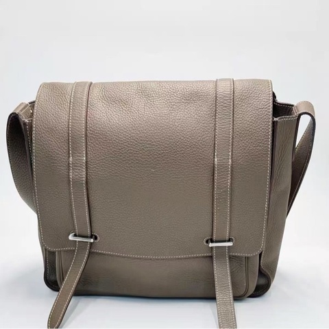 Hermes Steve34大象灰 經典雙扣Bag 罕見五角🌟🌟刻印
