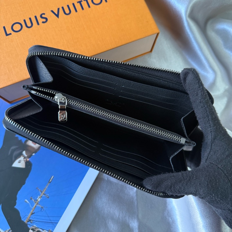 Monogram Zippy 橫式ㄇ形拉鍊長夾(黑灰色)-6