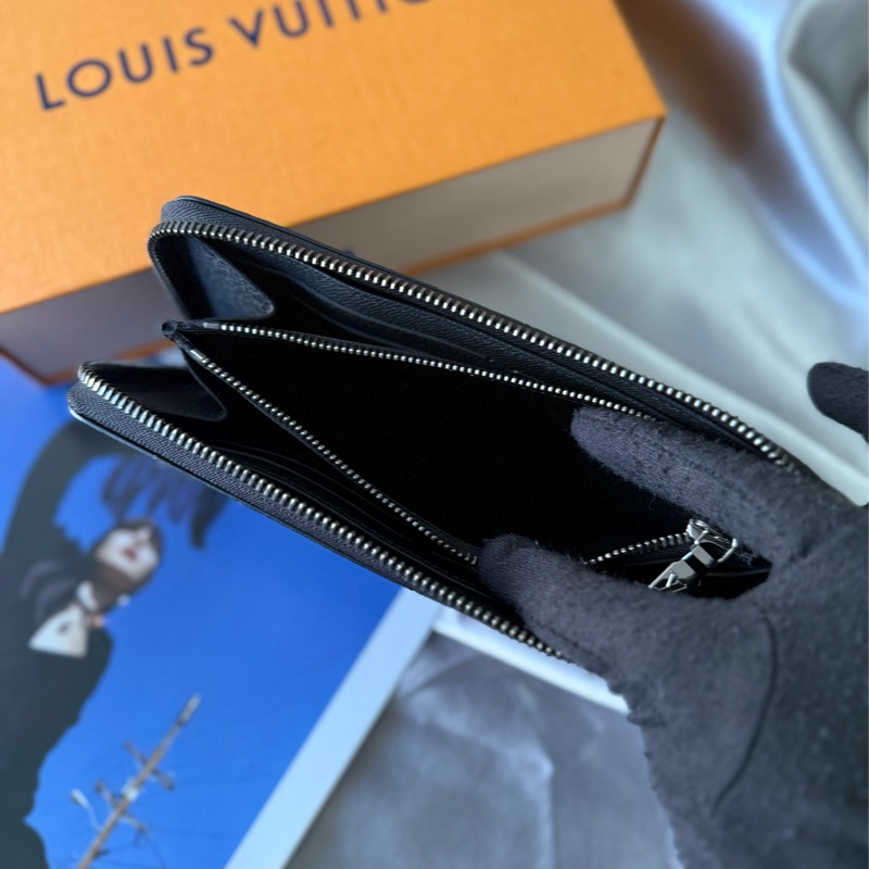 Monogram Zippy 橫式ㄇ形拉鍊長夾(黑灰色)-7