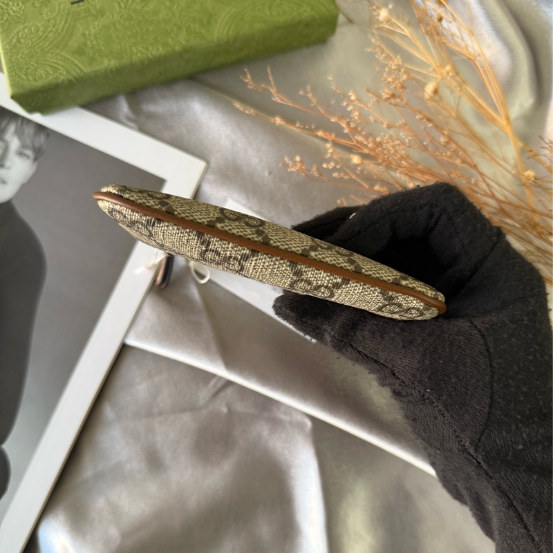 GG Supreme 塗層帆布拉鍊鑰匙包/零錢包(米色/烏木色)-5