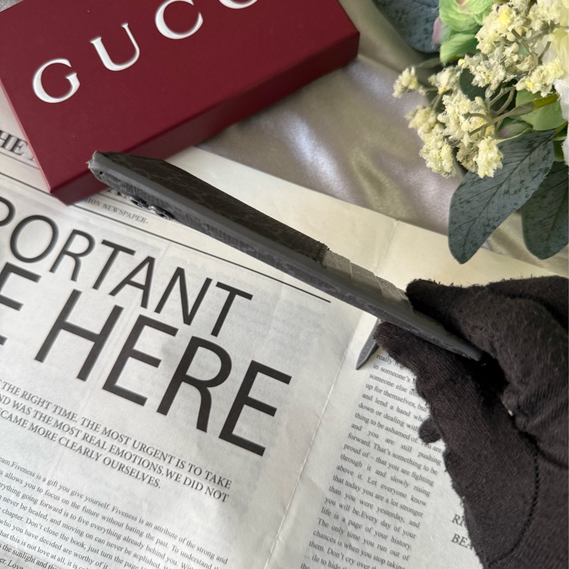 GG Supreme 帆布及皮革拉鍊卡夾/零錢包(黑色/灰色)-5