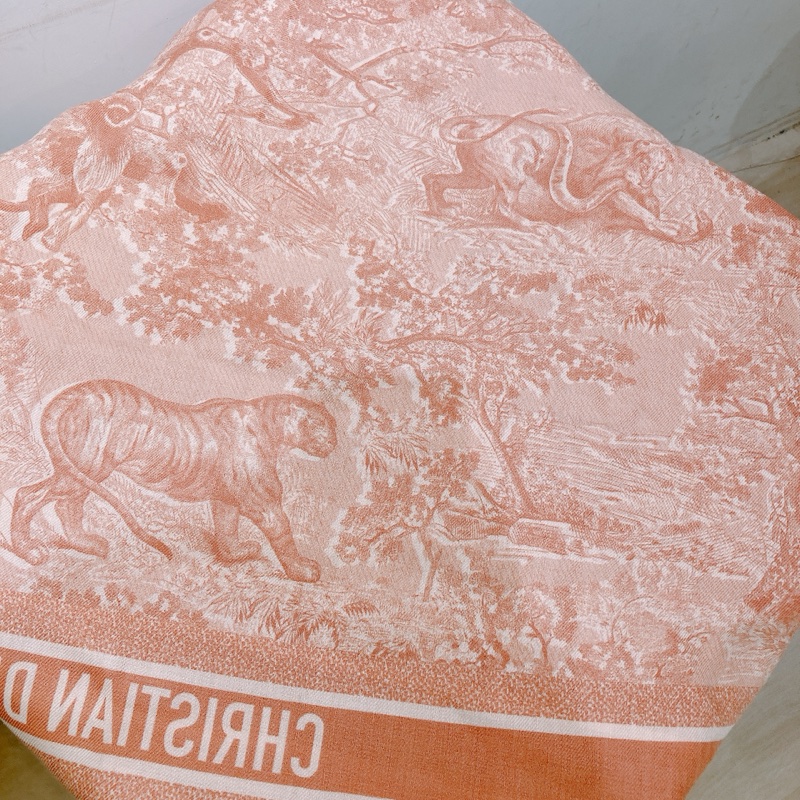 TW4585 CHRISTIAN DIOR 迪奧動物圖案140x140cm方巾140 X 140CM TOILE DE JOUY SAUVAGE SHAWL SCARF WOOL X SILK-2