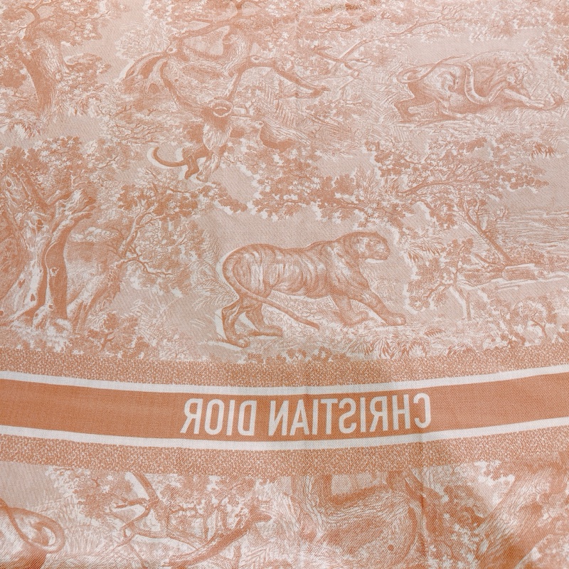 TW4585 CHRISTIAN DIOR 迪奧動物圖案140x140cm方巾140 X 140CM TOILE DE JOUY SAUVAGE SHAWL SCARF WOOL X SILK-8