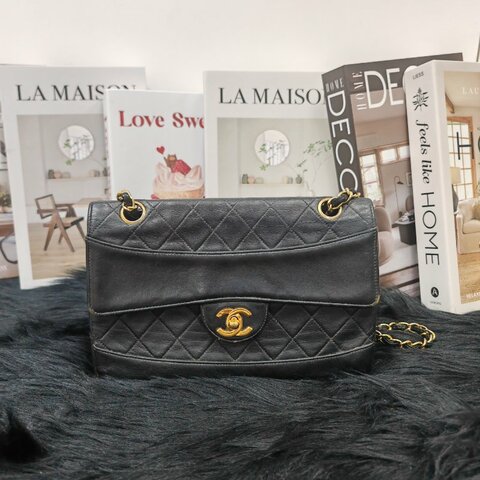 Chanel Vintage CF 黑金 12開