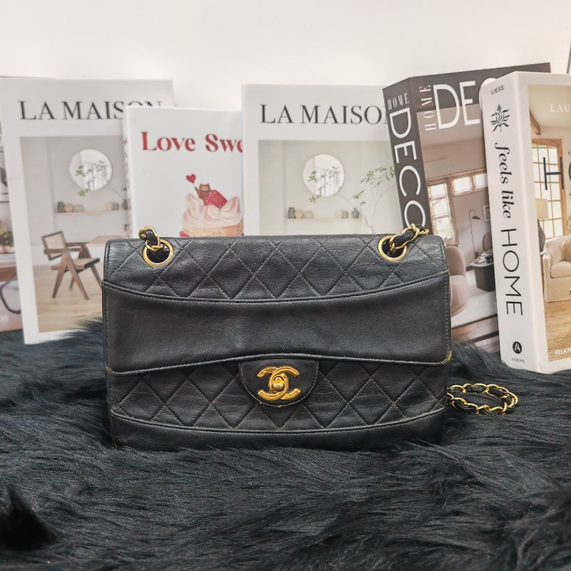 Chanel Vintage CF 黑金 12開-0