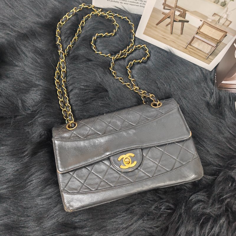 Chanel Vintage CF 黑金 12開-3