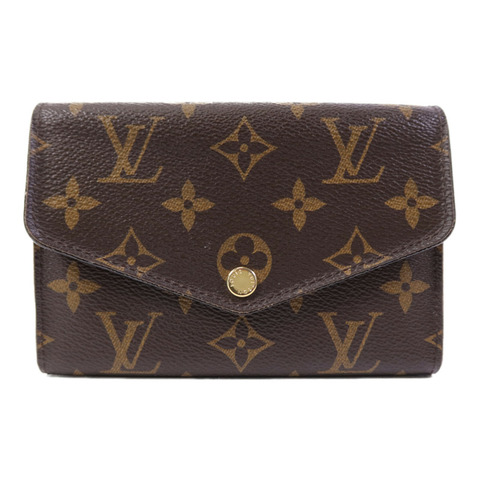 LOUIS VUITTON Monogram Sarah Compact Wallet金扣錢包