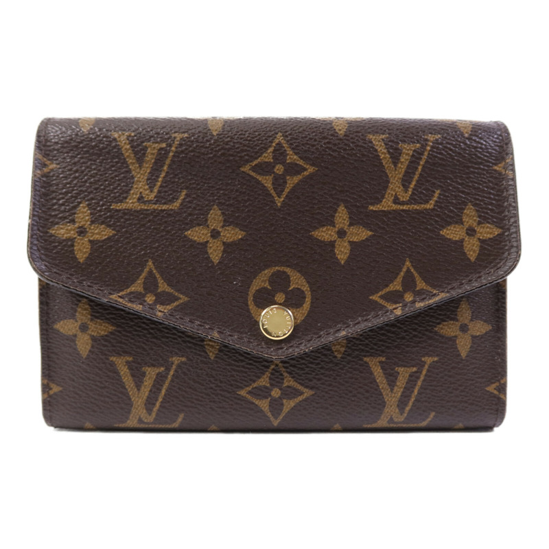LOUIS VUITTON Monogram Sarah Compact Wallet金扣錢包-0