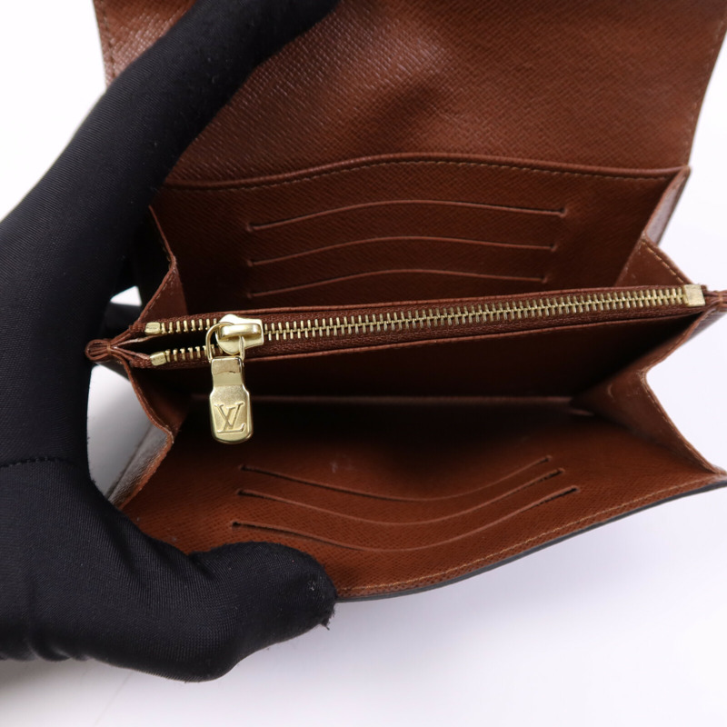 LOUIS VUITTON Monogram Sarah Compact Wallet金扣錢包-5