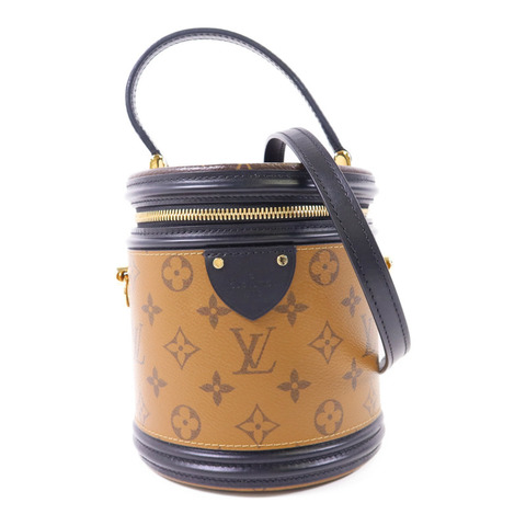 LOUIS VUITTON Monogram Reverse Cannes金扣手挽肩背兩用袋