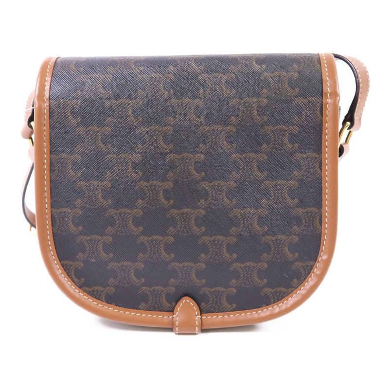 CELINE 塗層帆布Folco金扣肩背袋-1