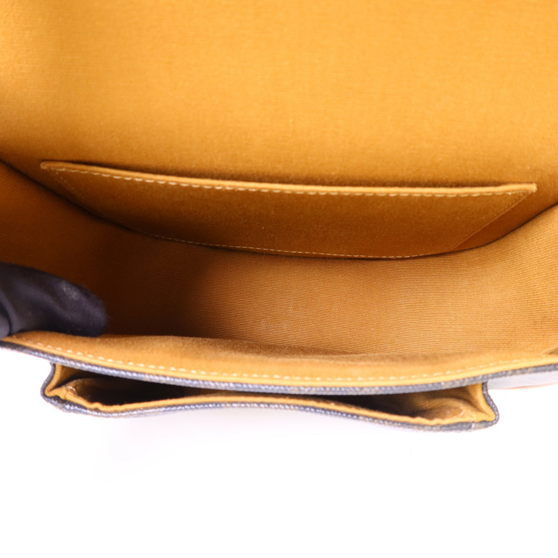 CELINE 塗層帆布Folco金扣肩背袋-5