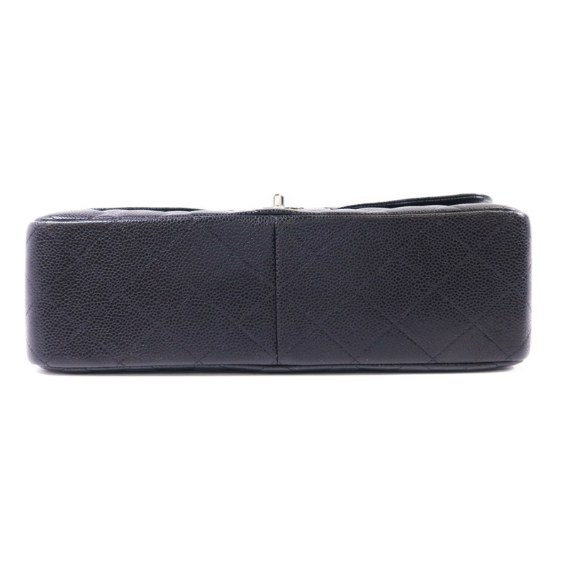 CHANEL 牛皮皮革Large Classic銀扣鏈帶肩背袋-3