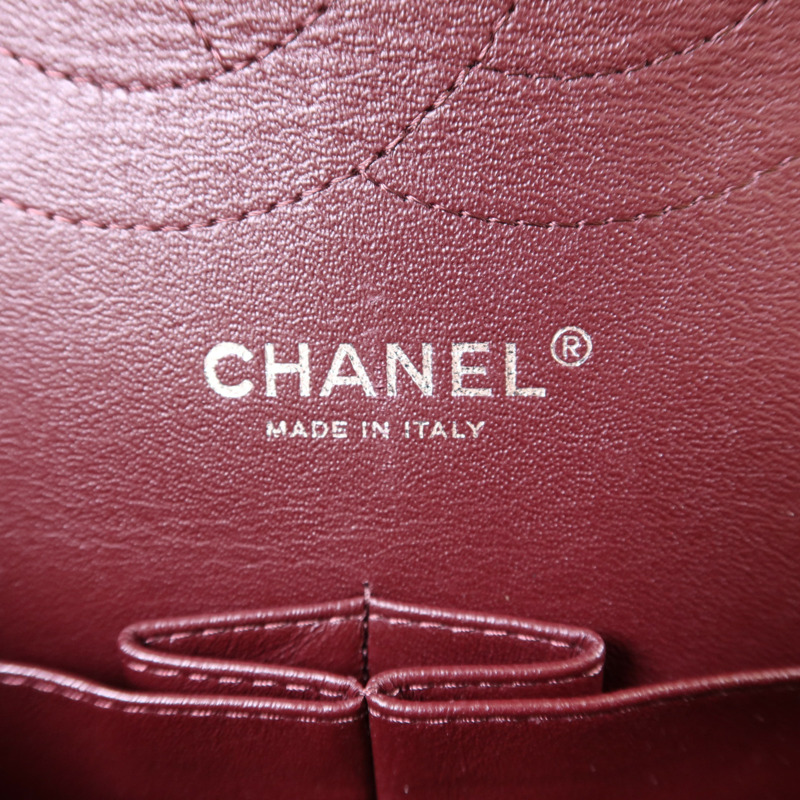 CHANEL 牛皮皮革Large Classic銀扣鏈帶肩背袋-7