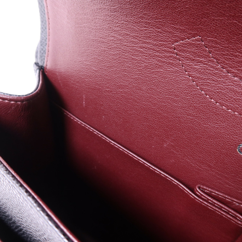 CHANEL 牛皮皮革Large Classic銀扣鏈帶肩背袋-15