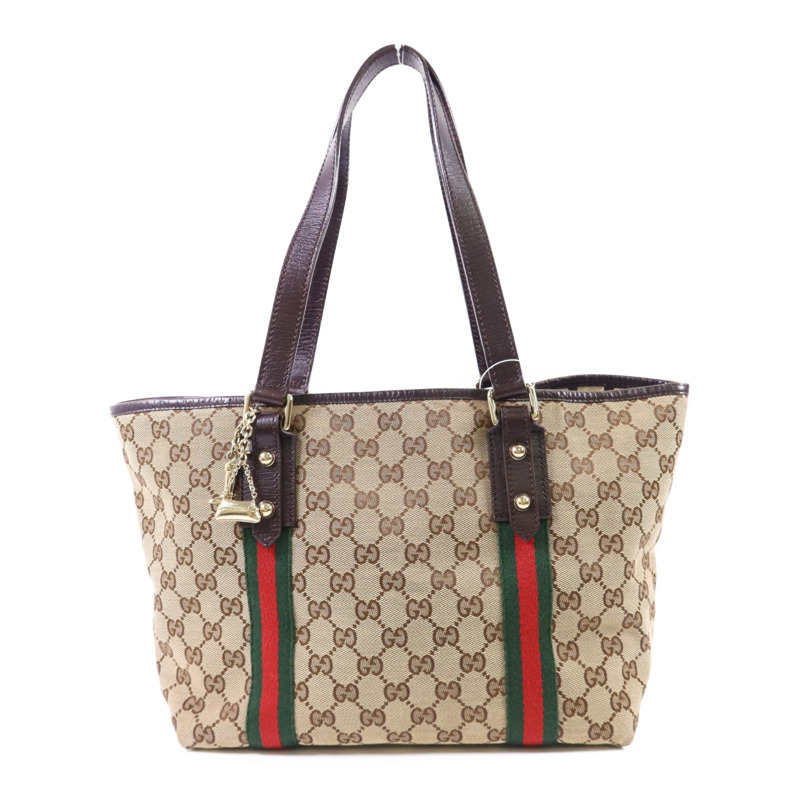 GUCCI 帆布Tote Bag金扣手挽袋-0