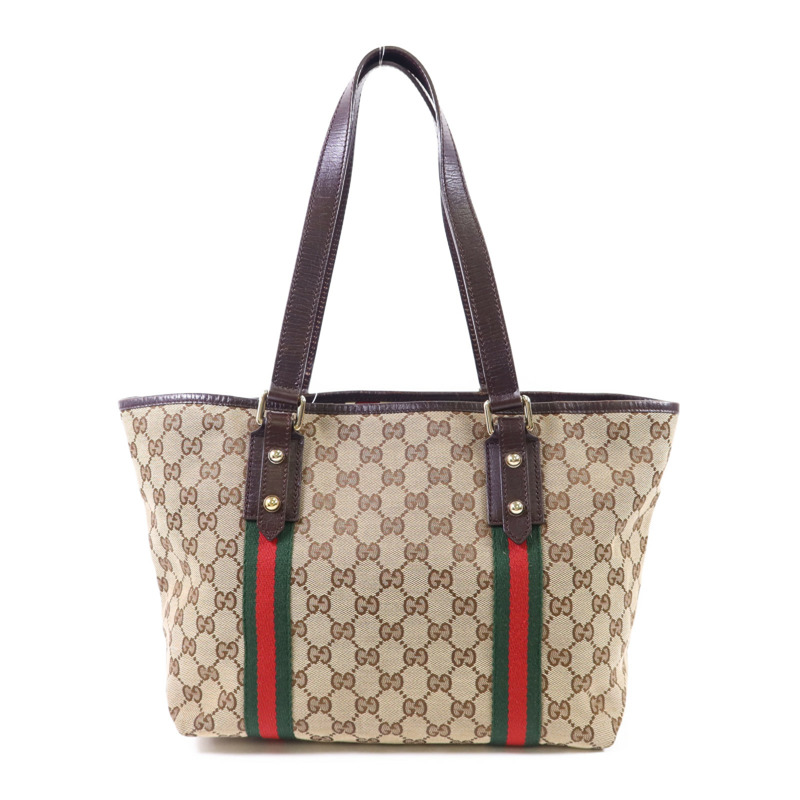 GUCCI 帆布Tote Bag金扣手挽袋-1
