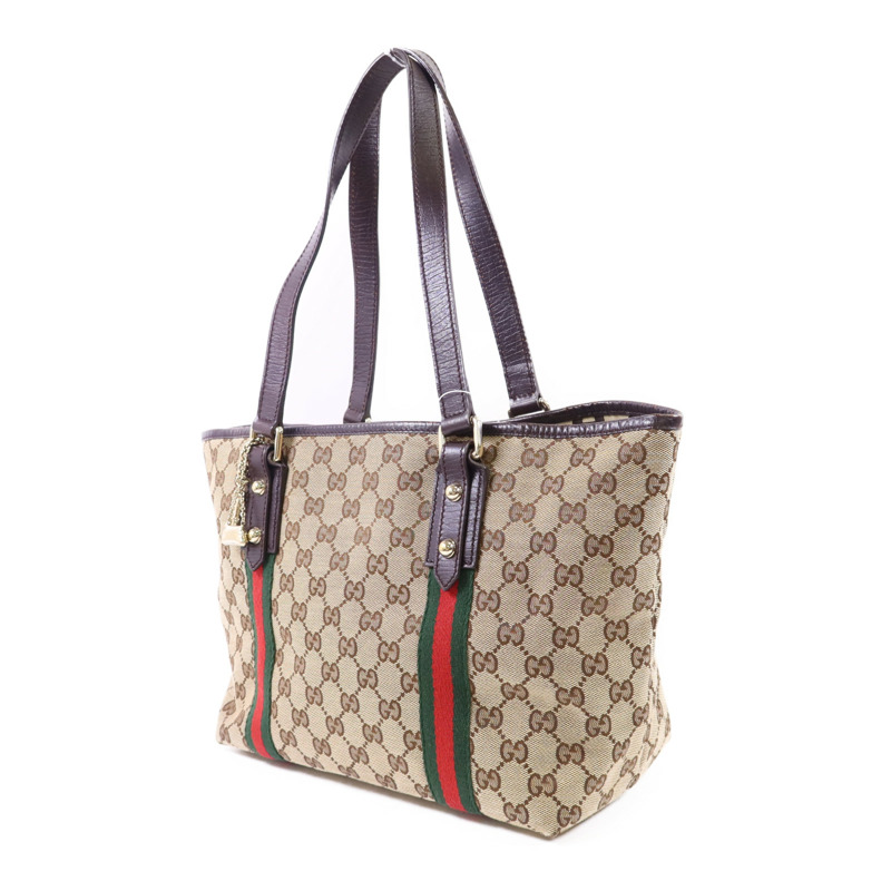 GUCCI 帆布Tote Bag金扣手挽袋-2