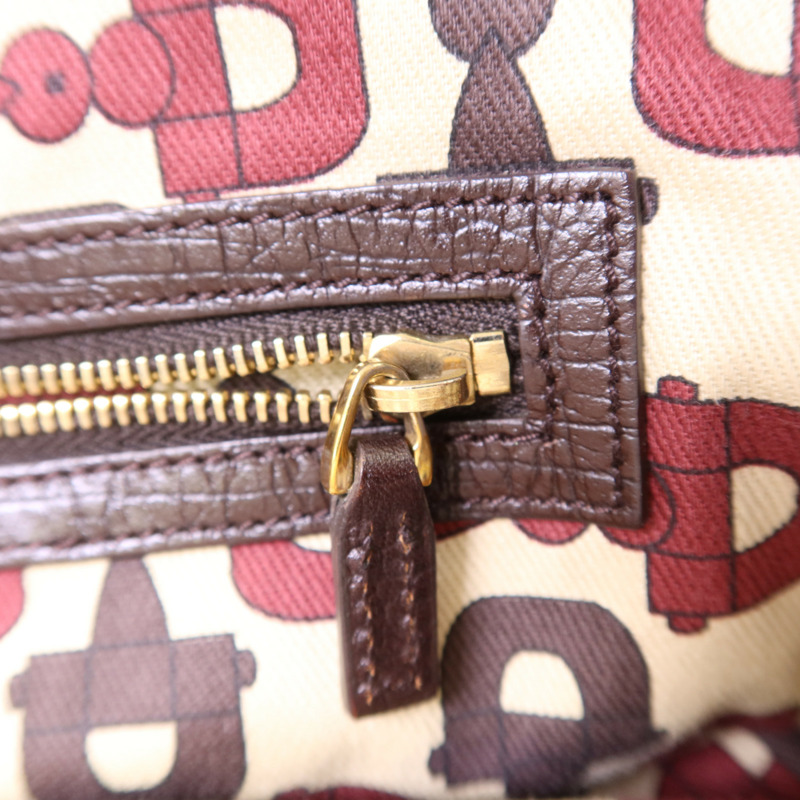 GUCCI 帆布Tote Bag金扣手挽袋-8