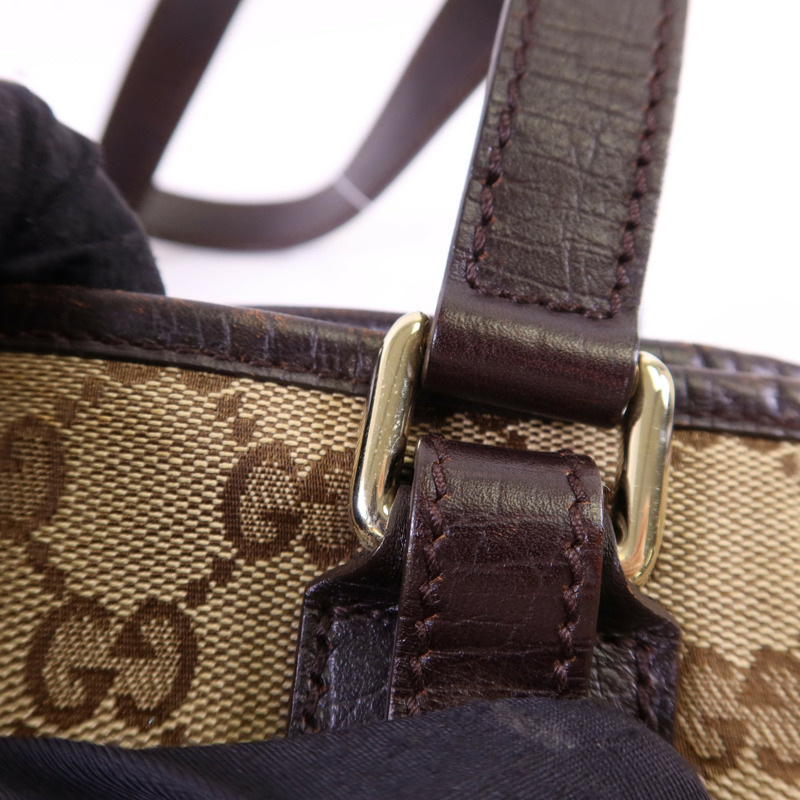 GUCCI 帆布Tote Bag金扣手挽袋-9