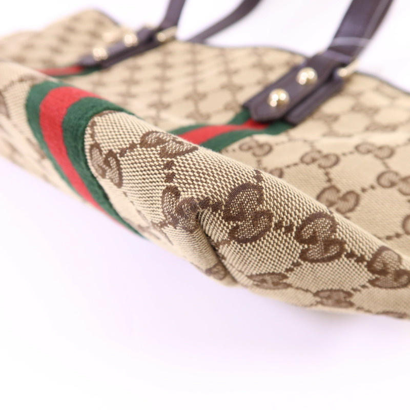 GUCCI 帆布Tote Bag金扣手挽袋-12