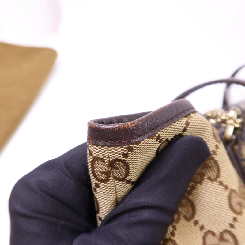 GUCCI 帆布Tote Bag金扣手挽袋-17