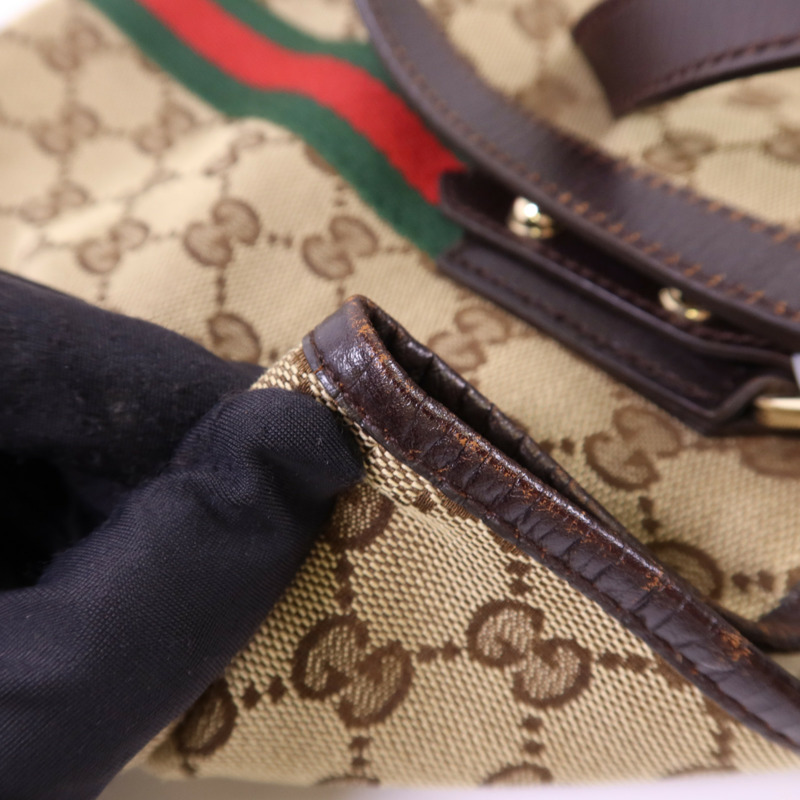 GUCCI 帆布Tote Bag金扣手挽袋-18