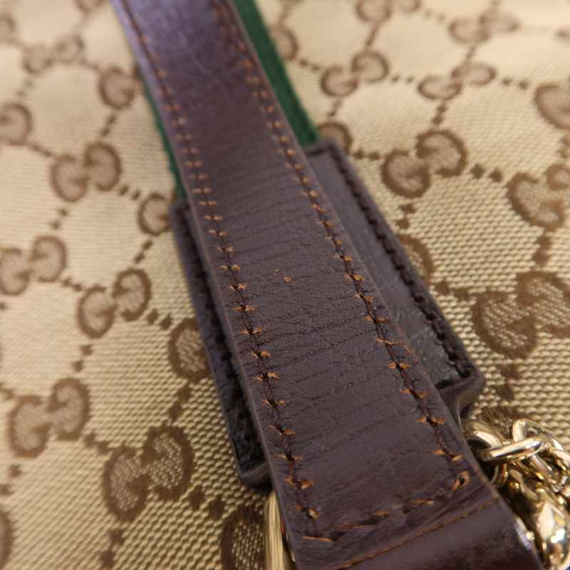 GUCCI 帆布Tote Bag金扣手挽袋-21