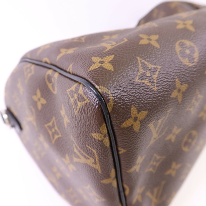 LOUIS VUITTON Monogram Speedy Soft 30 Dark銀扣手挽肩背兩用袋-13