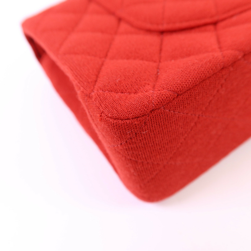 CHANEL 布料Chain Shoulder Bag銀扣鏈帶肩背袋-14