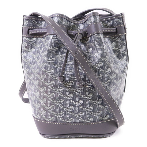 GOYARD 塗層帆布Petit Flot PM Bucket Bag銀扣肩背袋