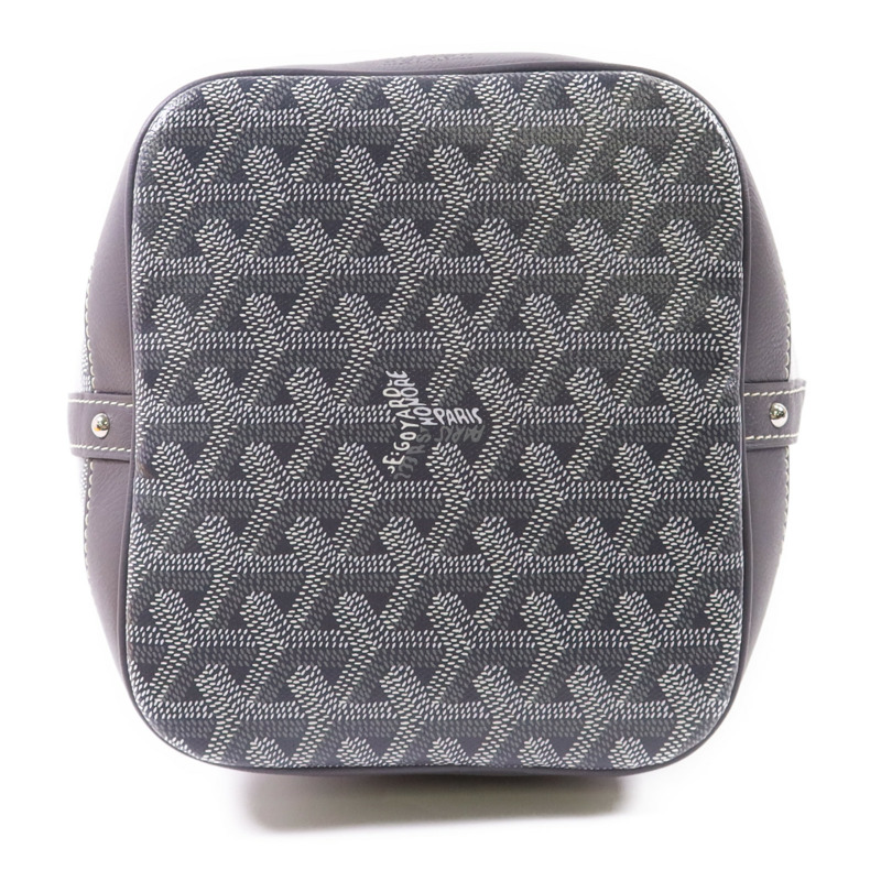 GOYARD 塗層帆布Petit Flot PM Bucket Bag銀扣肩背袋-3