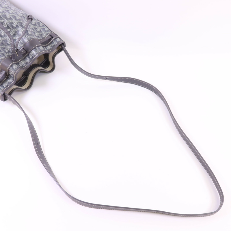 GOYARD 塗層帆布Petit Flot PM Bucket Bag銀扣肩背袋-4