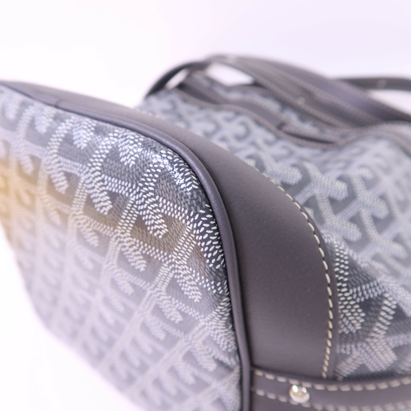 GOYARD 塗層帆布Petit Flot PM Bucket Bag銀扣肩背袋-11