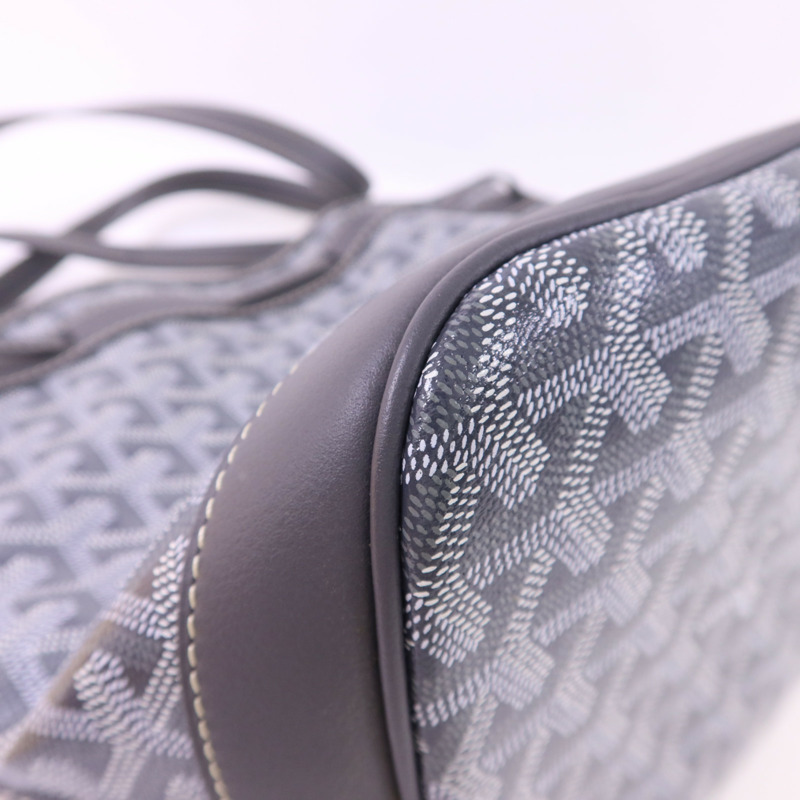 GOYARD 塗層帆布Petit Flot PM Bucket Bag銀扣肩背袋-12